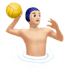 🤽🏻‍♂️ man playing water polo: light skin tone display on Apple